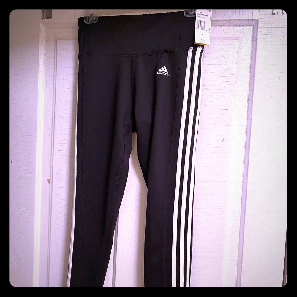 Adidas three stripe tight NWT